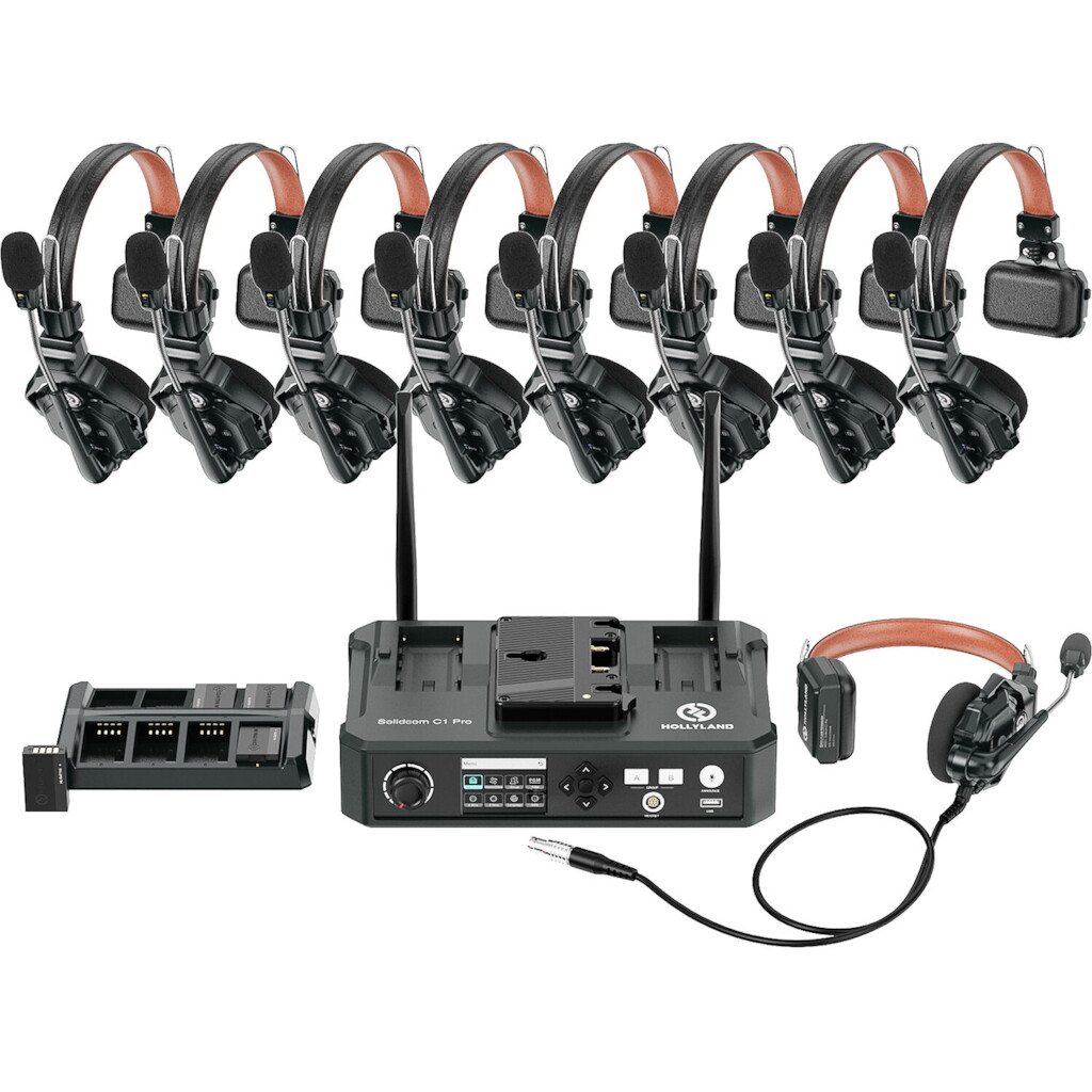 Hollyland Solidcom C1 Pro-Hub8S ENC 9-Headset Intercom System with Hub
