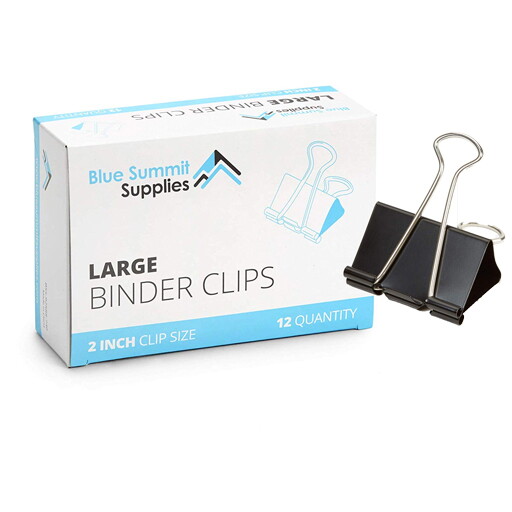 Binder Clips - 2" Large 12pcs