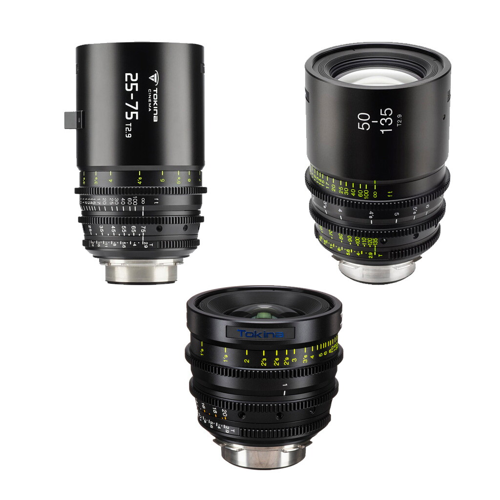 Tokina Cinema ATX T2.9 Zoom S35 3-Lens Kit 11-20, 25-75, 50-135mm (PL)