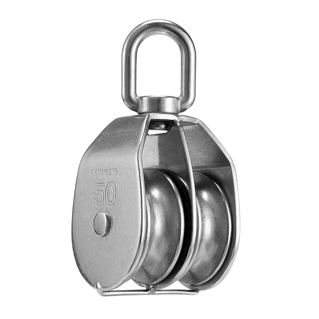 Pulley, Double Swivel - 880lb for 3/8" Rope