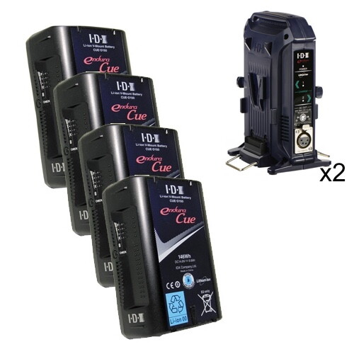 V-Mount IDX Battery Quad Pack with Chargers - 150Wh