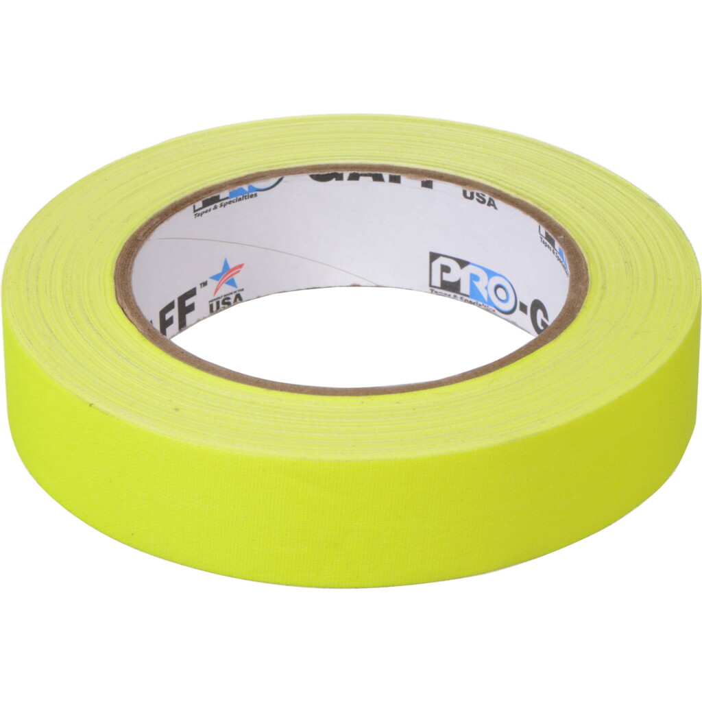 Gaffers Tape - 1" x 55yds Fluorescent Yellow
