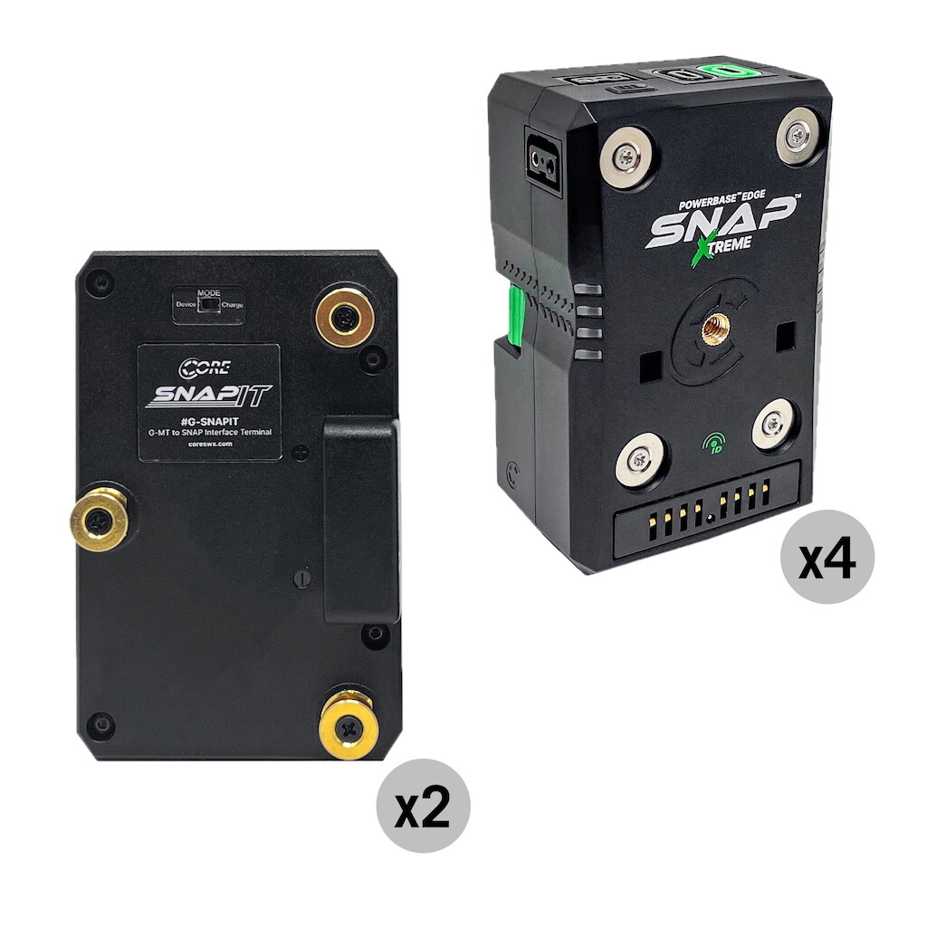 Gold Mount Battery Quad Pack with Charger - 99Wh (SNAP Xtreme)