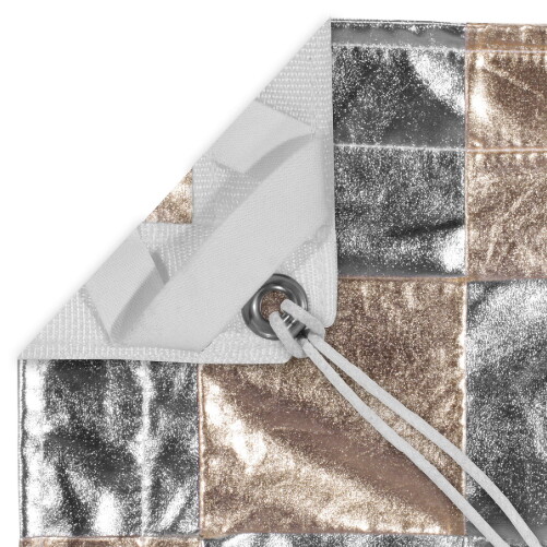 12' x 12' Rag - Gold / Silver Checkerboard Lame