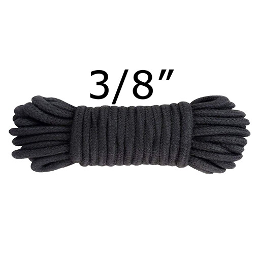Sash Cord, Glazed - Black #12 (3/8") x 100'