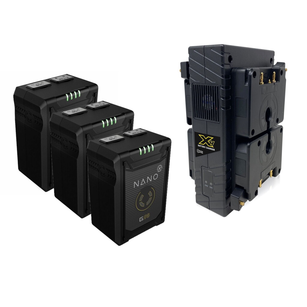 Gold Mount Nano Battery 3-Pack with Charger - 98Wh