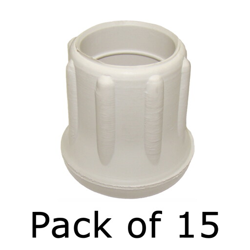 Crutch Tips - 1" White (Pack of 15)