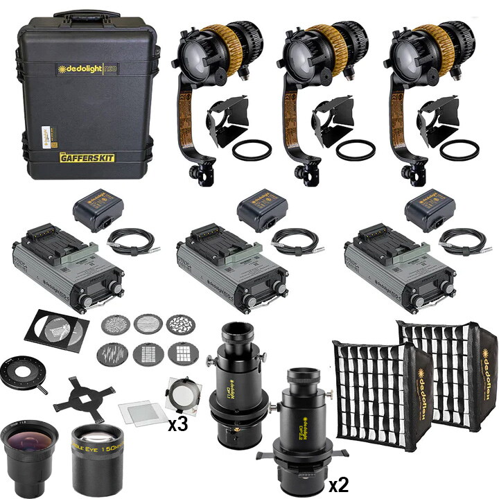 Dedolight NEO Color+ 3 Light Gaffers Kit