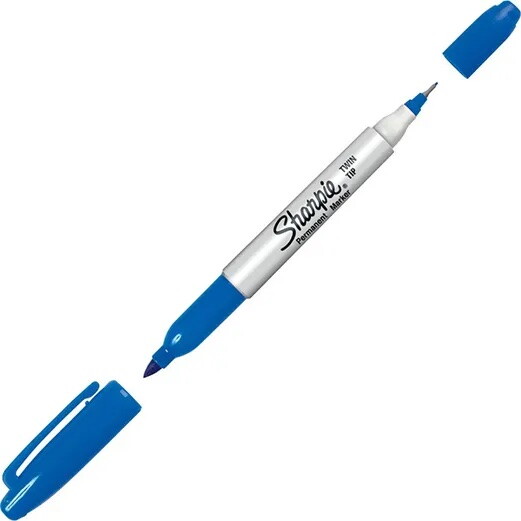 Sharpie Twin Tip Permanent Markers - Blue