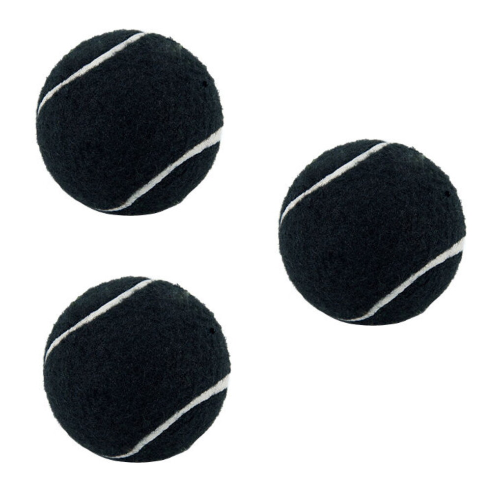 Tennis Balls, Black - Set of 3