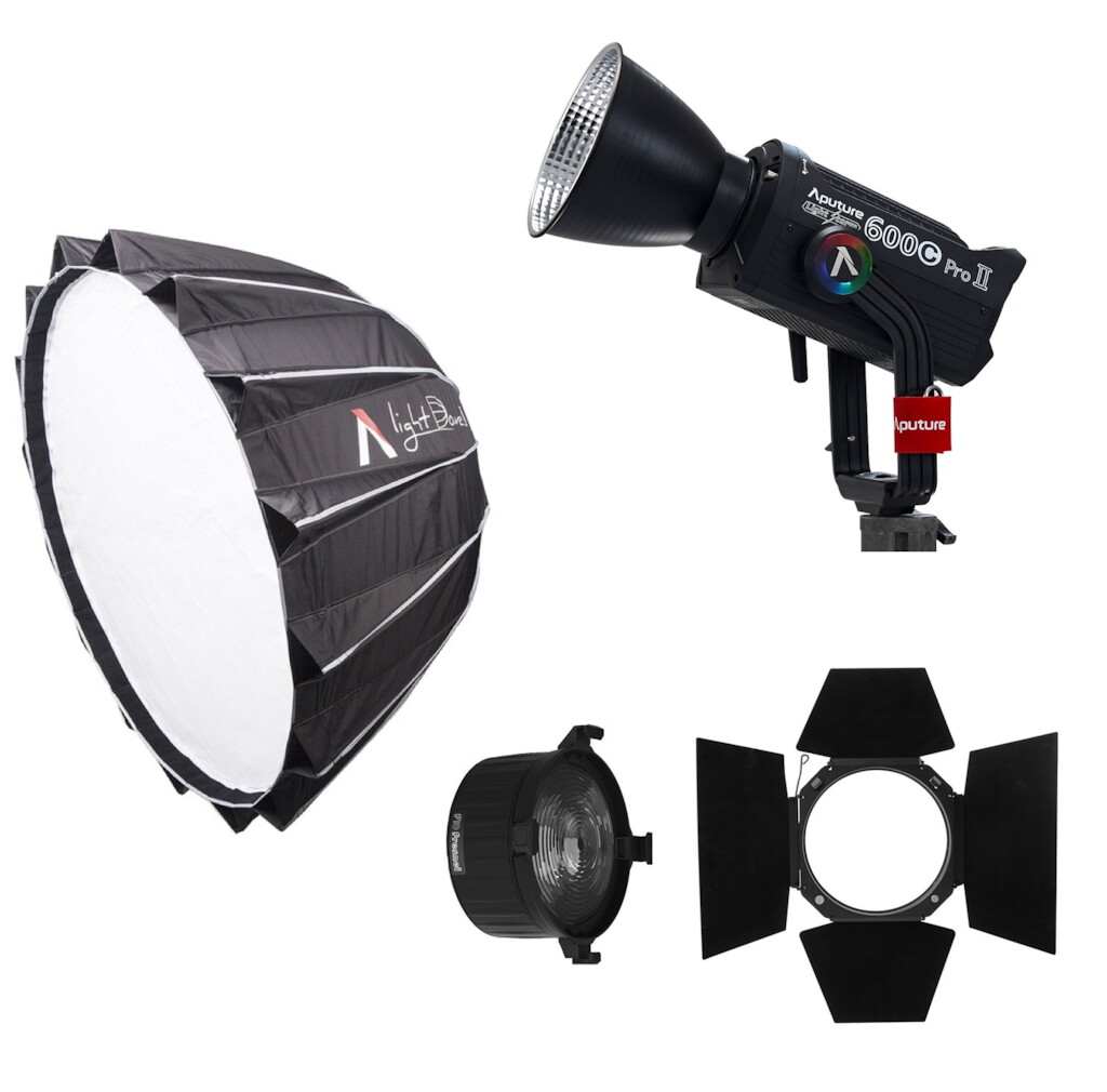 Aputure LS 600C Pro II RGBWW LED Light Kit (Gold Mount)