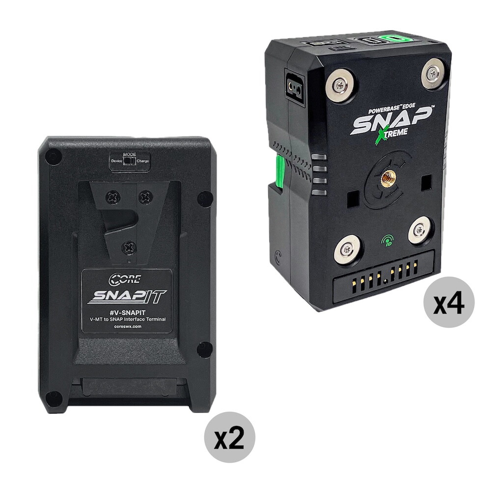 V-Mount Battery Quad Pack with Charger - 99Wh (SNAP Xtreme)