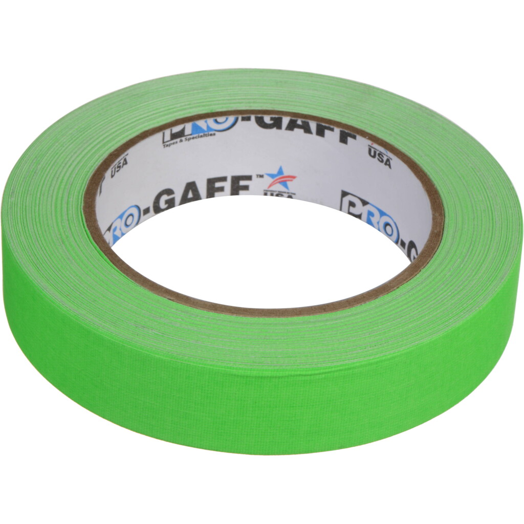 Gaffers Tape - 1" x 55yds Fluorescent Green