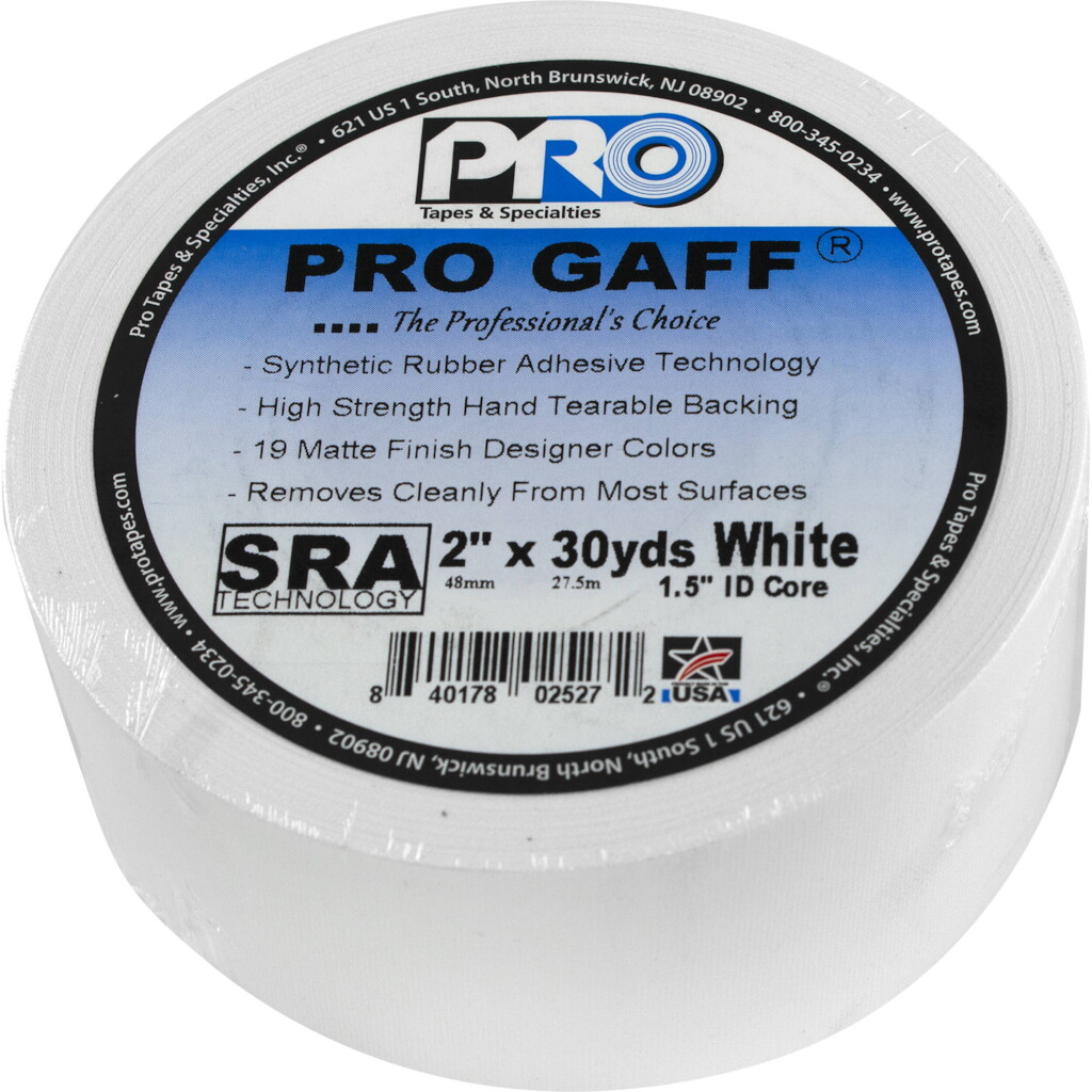 Gaffers Tape - 2" x 30yds Small Core White