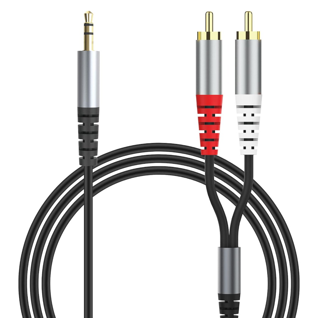 Dual RCA Male to 1/8" TRS Cable - 6'