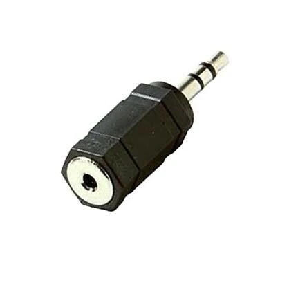 TS Mono 1/8" Female to TRS Stereo 1/8" Male Adapter