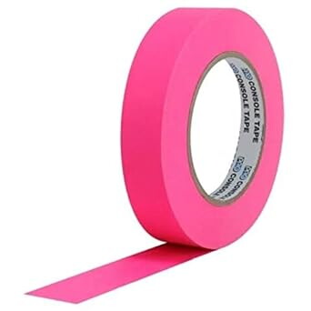 Paper Tape - 1" x 60yds Fluorescent Pink
