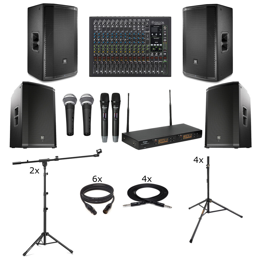 Sound System w/ Wireless Mics for 300 - 600 People