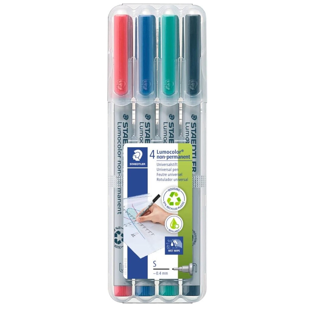 Staedtler Lumocolor Non-Permanent Pen - 4 Count