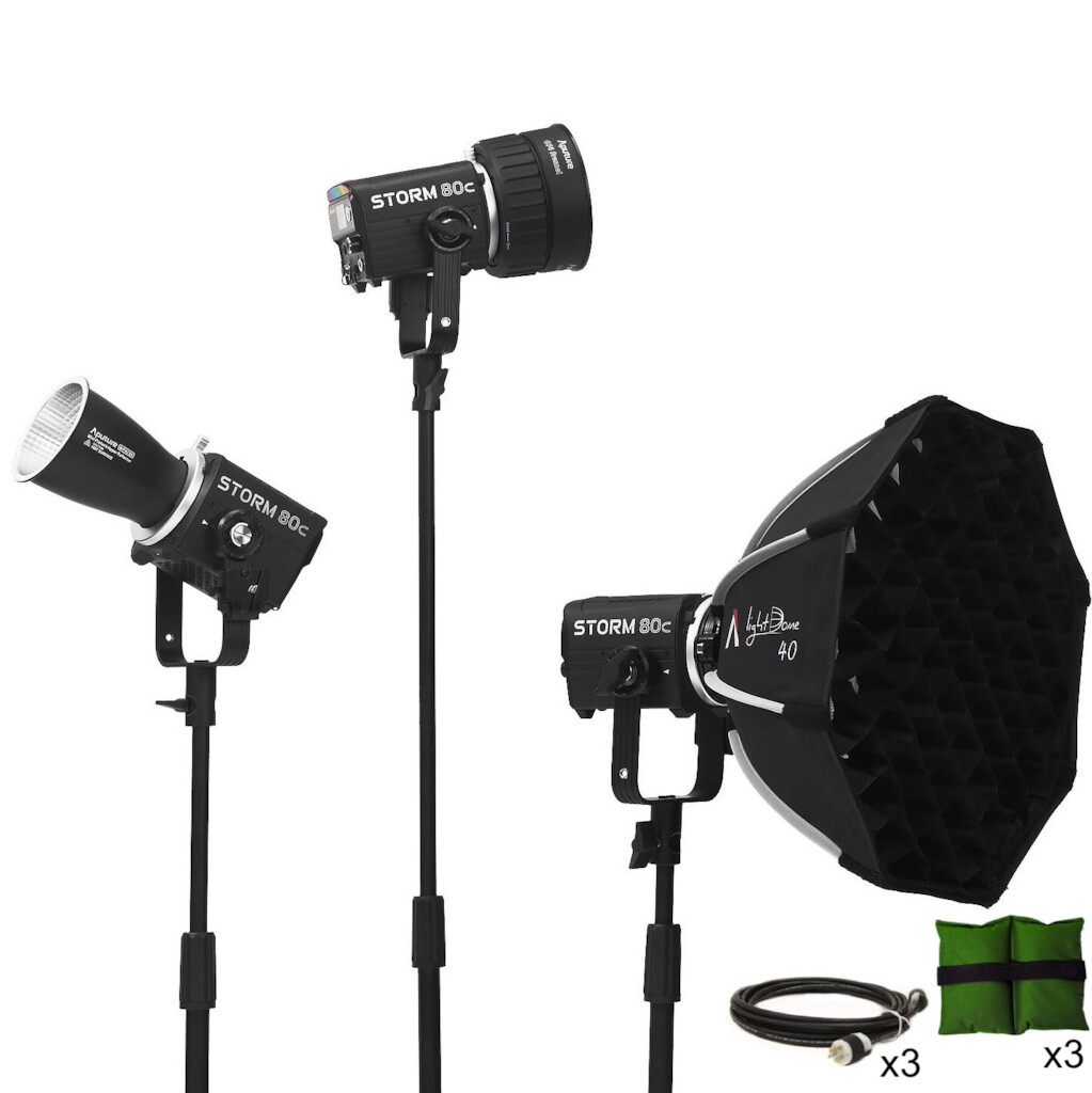 Aputure Storm 80c Color LED 3-Light Package