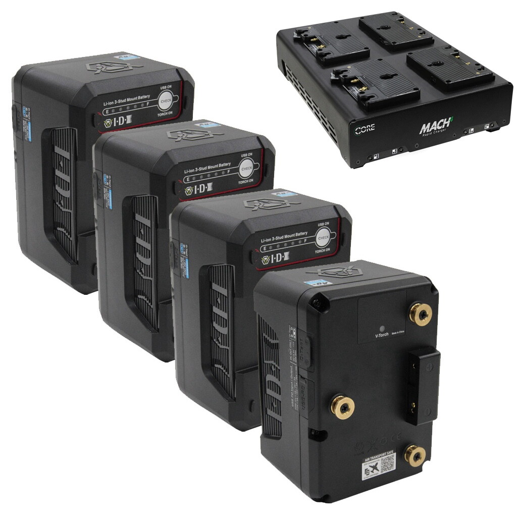 Gold Mount Battery Quad Pack with Charger - 150Wh (IDX Zenith)