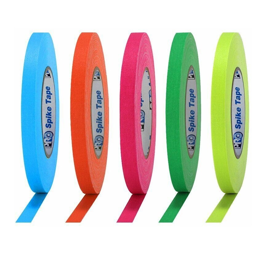 Pro Spike Tape Stack 5 Fluorescent Colors 1/2" x 20yds