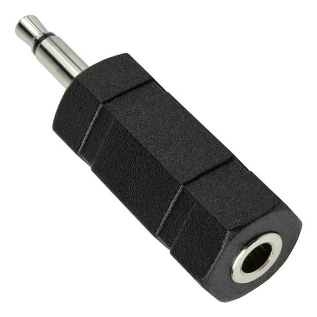 TRS Stereo 1/8" Female to TS Mono 1/8" Male Adapter