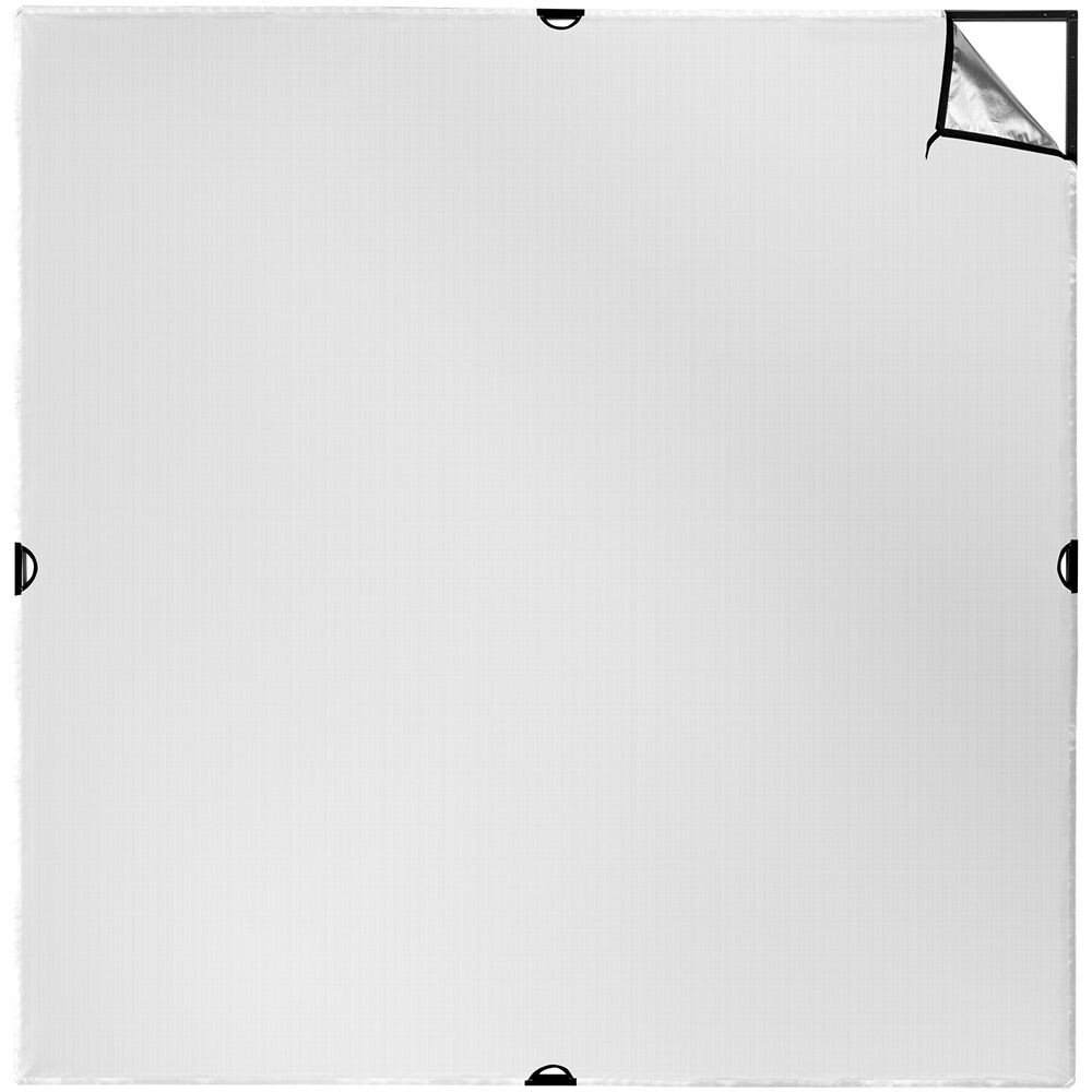 Scrim Jim Cine Silver/White Bounce Fabric - 8' x 8'