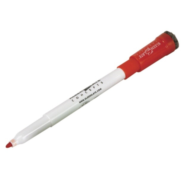 KleenSlate Fine-Tip Dry Marker and Eraser - Red