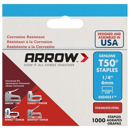 Staples T50 - 1/4" 1000pcs