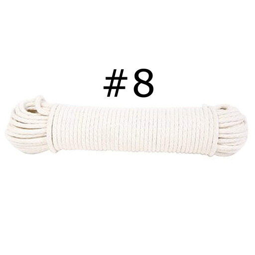 Sash Cord, Glazed - White #8 (1/4") x 100'