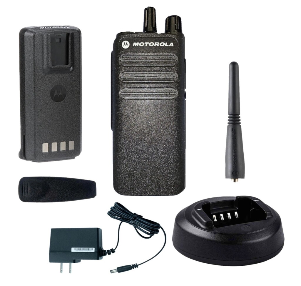 Motorola CP185/CP100D Radio w/ Surveillance Headset