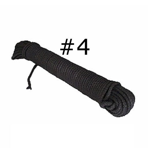 Sash Cord, Glazed - Black #4 (1/8") x 100'
