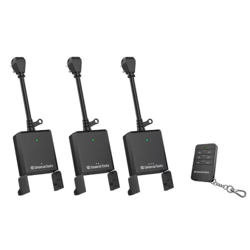 Wireless Indoor/Outdoor Remote Control Switches - 3 Pack