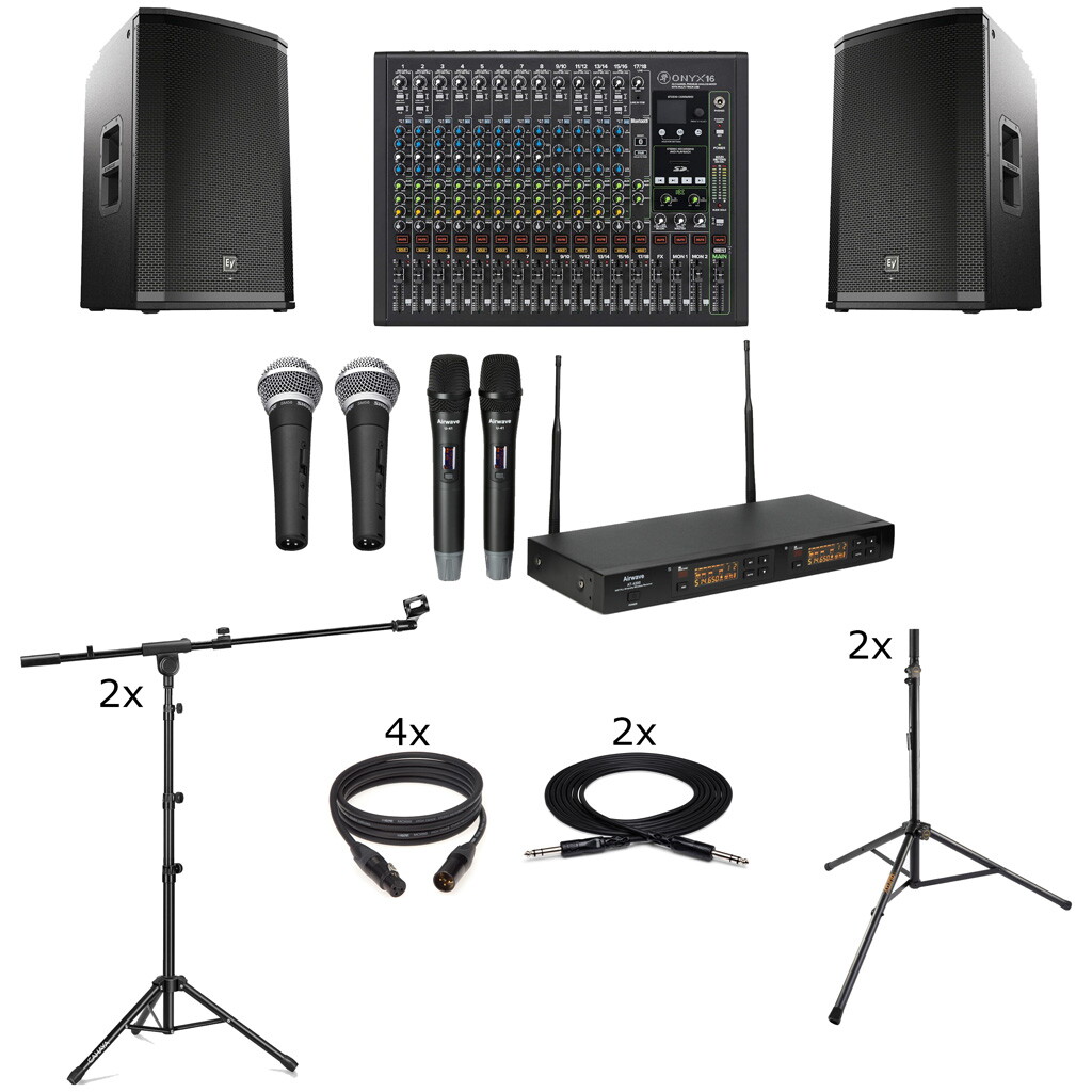 Sound System w/ Wireless Mics for 150 - 300 People