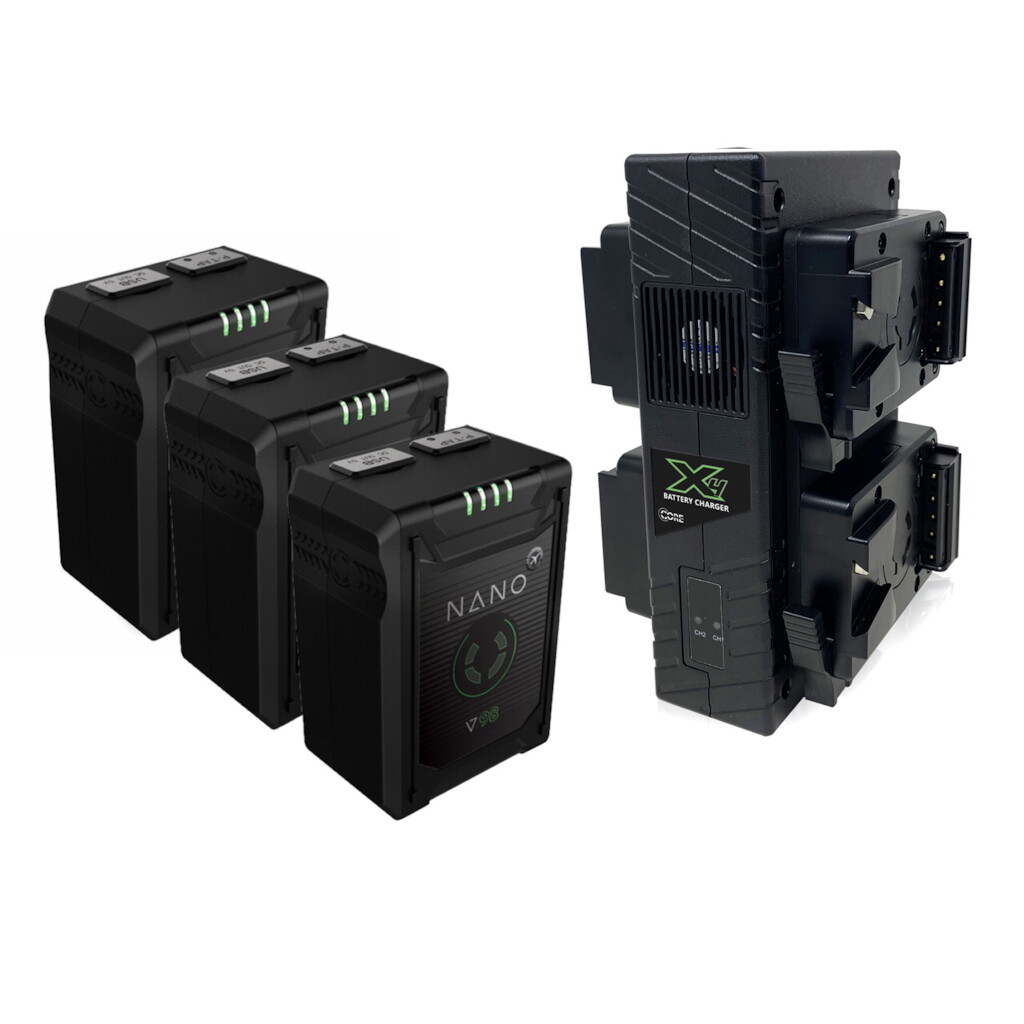 V-Mount Nano Battery 3-Pack with Charger - 98Wh
