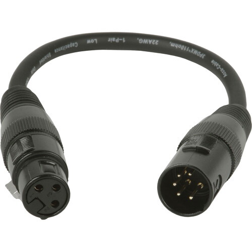DMX XLR 5-pin Male to 3-pin Turnaround