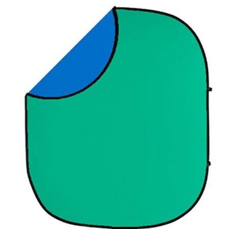 Chromakey Green & Blue Reversible Backdrop - 6' x 7' Collapsible