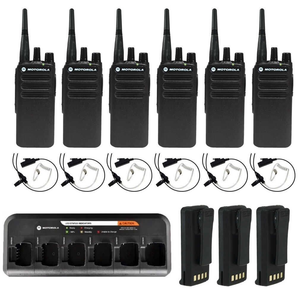 Motorola CP185/CP100D 6 Radio Package