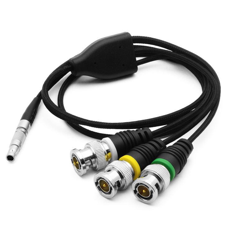 Timecode Cable 4-Pin LEMO to 3BNC-to-00B Sync for RED
