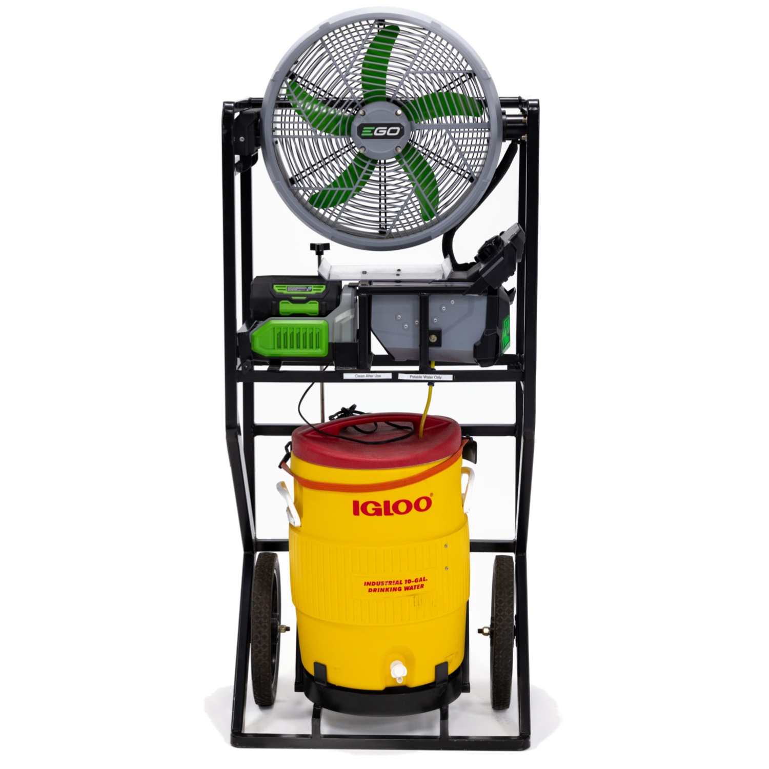 image of Portable Misting Fan, Battery Powered w/ 10 Gal Tank