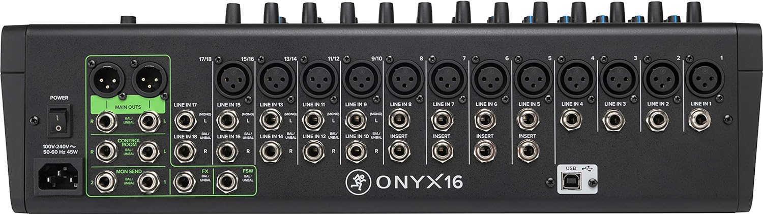 image of Mackie Onyx16 16-channel Analog Mixer and Recorder with Multi-track USB