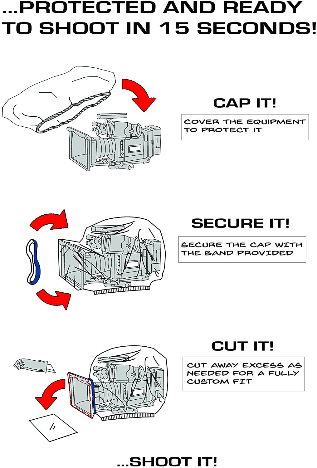 image of Cap it! Camera Bags - Small, Pack of 3